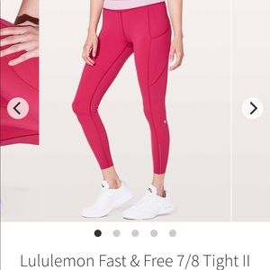 Lululemon Fast & Free 7/8 Tight II